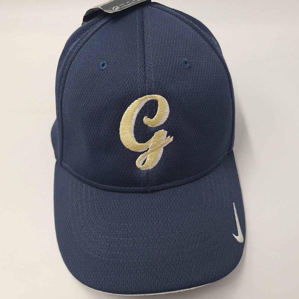 Nike Hat Fitted‎ L-XL Blue Gold Nike Golf G Logo Casual Outdoors Polyester Men